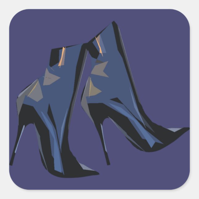 Adesivo Quadrado Trendy Boot Art (Frente)