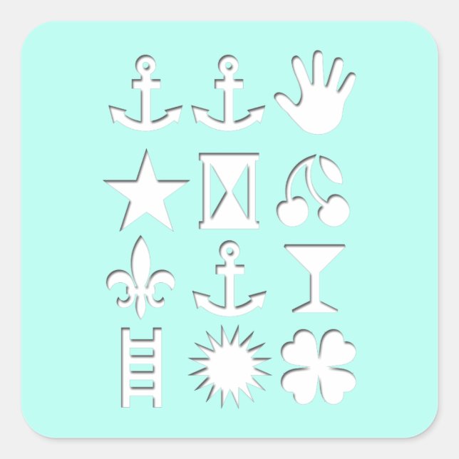 Adesivo Quadrado Trendy Design (Frente)