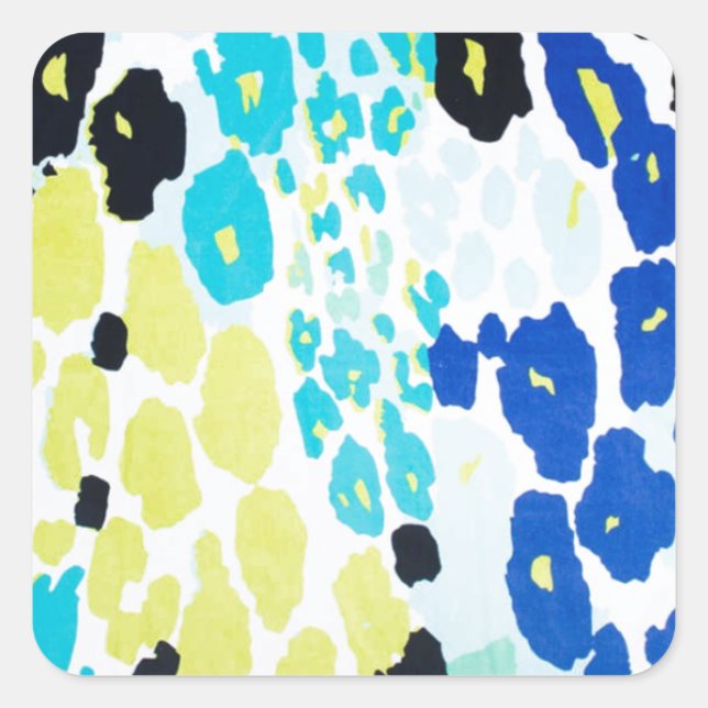 Adesivo Quadrado Trendy Modern Leopard Pattern (Frente)