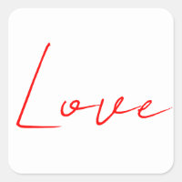 Trendy White Red Love Nome da Manuscrito