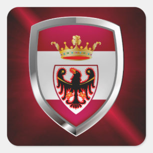 Adesivo Quadrado Trento Emblem Metálico