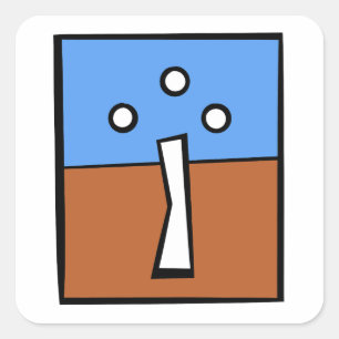 ADESIVO QUADRADO TRÊS BOLAS