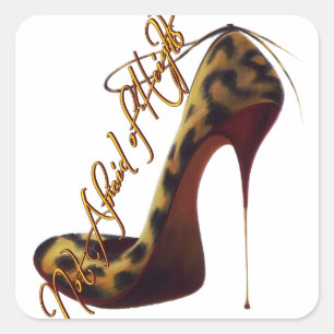 Adesivo Quadrado Tres Chic High Heel Design