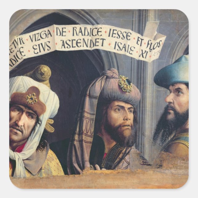 Adesivo Quadrado Três profetas, Escola de Proveniência (Frente)