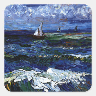 Adesivo Quadrado Três veleiros