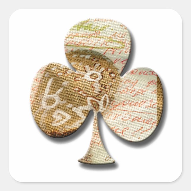 Adesivo Quadrado trevo canvas (Frente)