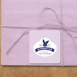 Adesivo Quadrado Triagem Personalizada ・ Blueberry Jam DIY