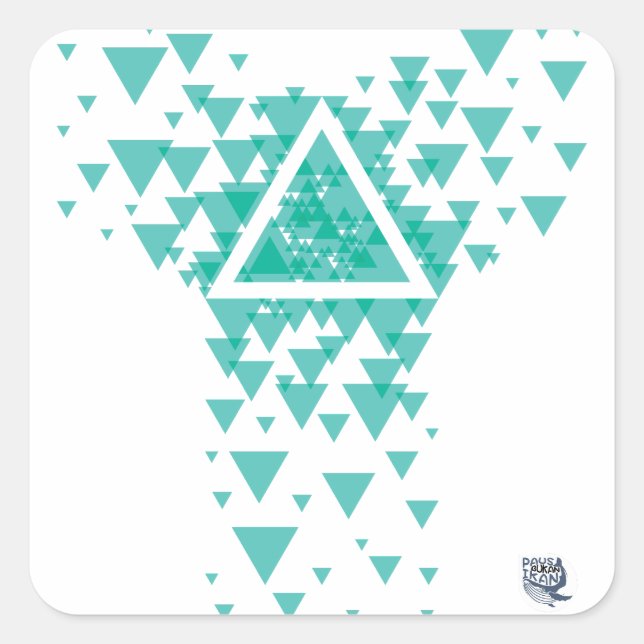 Adesivo Quadrado Triângulo (Frente)