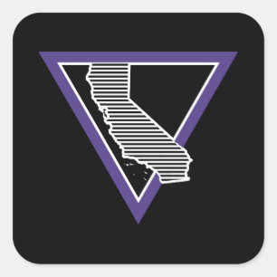 Adesivo Quadrado triângulo da califórnia stripped mcm