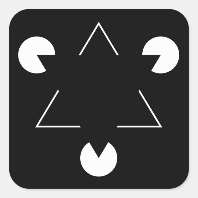 Adesivo Quadrado Triângulo Kanizsa (Frente)