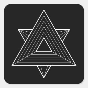 Adesivo Quadrado Triângulos geometria sagrada