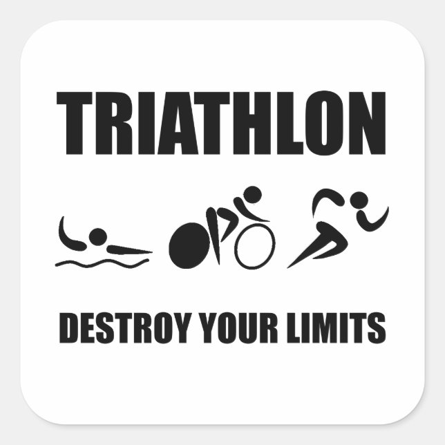 Adesivo Quadrado Triathlon Destroy (Frente)