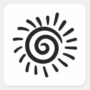 Adesivo Quadrado Tribal Sun