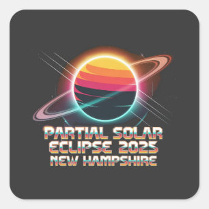 Adesivo Quadrado Tricheiro na vida 2025 New Hampshire Retro