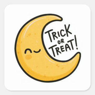 Adesivo Quadrado Trick or Treat! - Lua Crescente 2