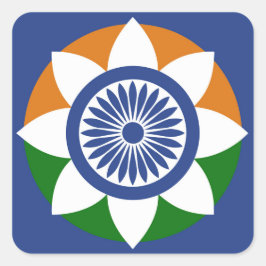 Adesivo Quadrado Tricolor Chakra