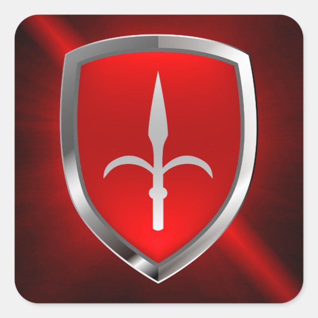 Adesivo Quadrado Trieste Mettalic Emblem (Frente)