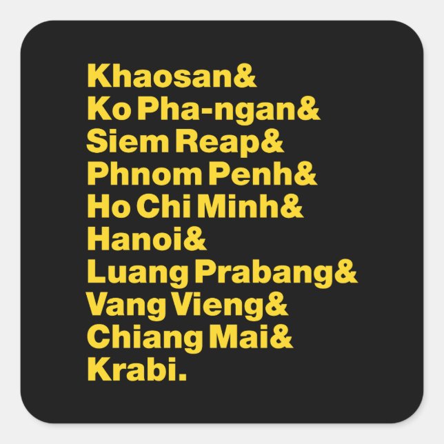 Adesivo Quadrado Trilha / Circuito de Banana Pancake (Frente)