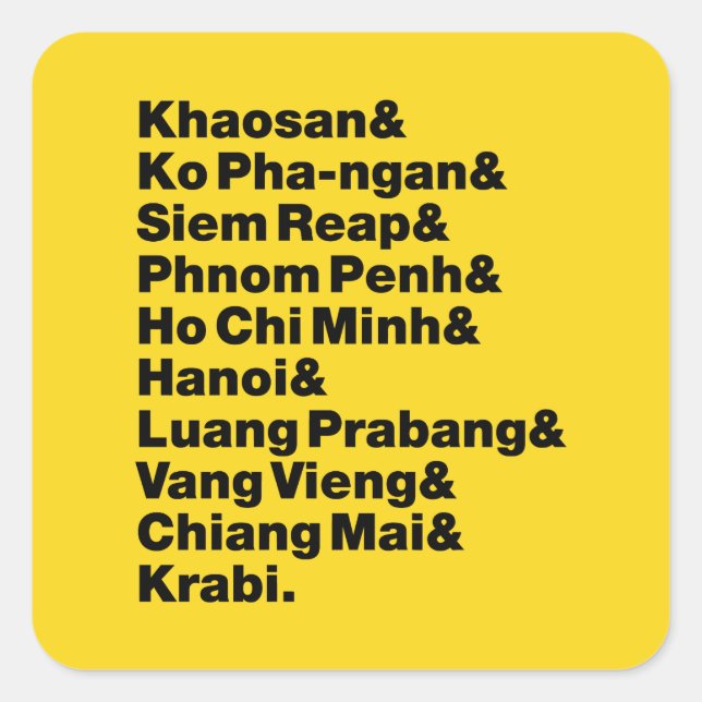 Adesivo Quadrado Trilha / Circuito de Banana Pancake (Frente)