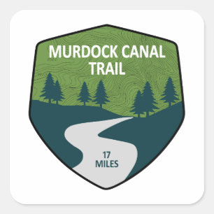 Adesivo Quadrado Trilha do Canal Murdock Utah
