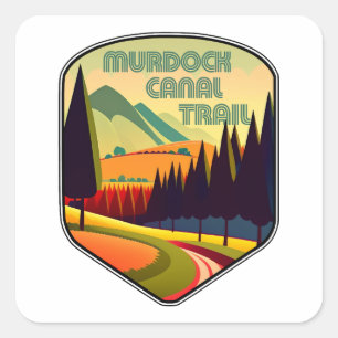 Adesivo Quadrado Trilha do Canal Murdock Utah Cores