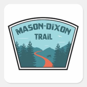 Adesivo Quadrado Trilha Mason-Dixon