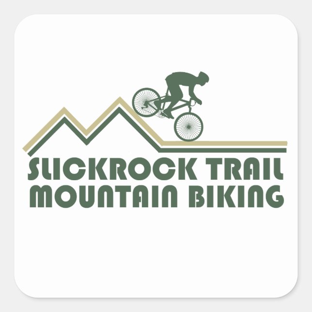 Adesivo Quadrado Trilha Slickrock - Ciclismo de Montanha Mtb (Frente)
