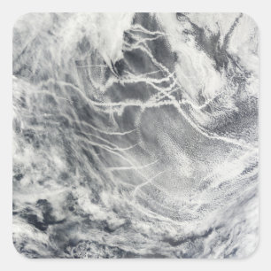 Adesivo Quadrado Trilhas do navio no Oceano Pacífico