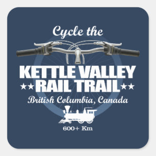 Adesivo Quadrado Trilho Ferroviário de Kettle Valley (H2)