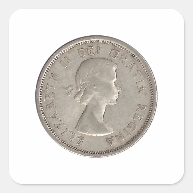 Adesivo Quadrado Trimestre Canadense 1964 (Frente)