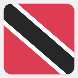 Adesivo Quadrado Trinídios e Tobago Flag, Trinidad e Tobago
