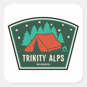 Adesivo Quadrado Trinity Alps Wilderness Califórnia Acampamento