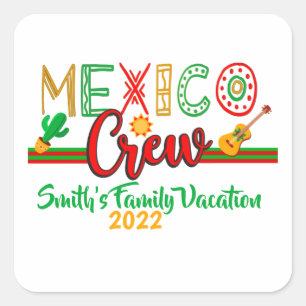 Adesivo Quadrado Trip Viagem Trip Vacing Trip Crew Cruise do Méxic