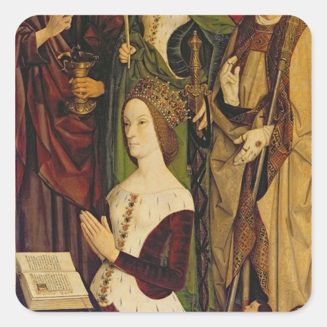 Adesivo Quadrado Triptych de Moisés e o Burning Bush (Frente)