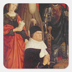 Adesivo Quadrado Triptych de Moses e de Bush ardente