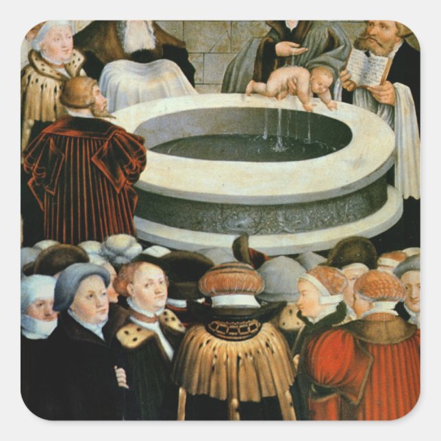 Adesivo Quadrado Triptych, painel esquerdo, Philipp Melanchthon (Frente)