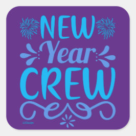 ADESIVO QUADRADO TRIPULAÇÃO DE NOVO ANO