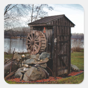 Adesivo Quadrado Trituração sobre a dependência velha