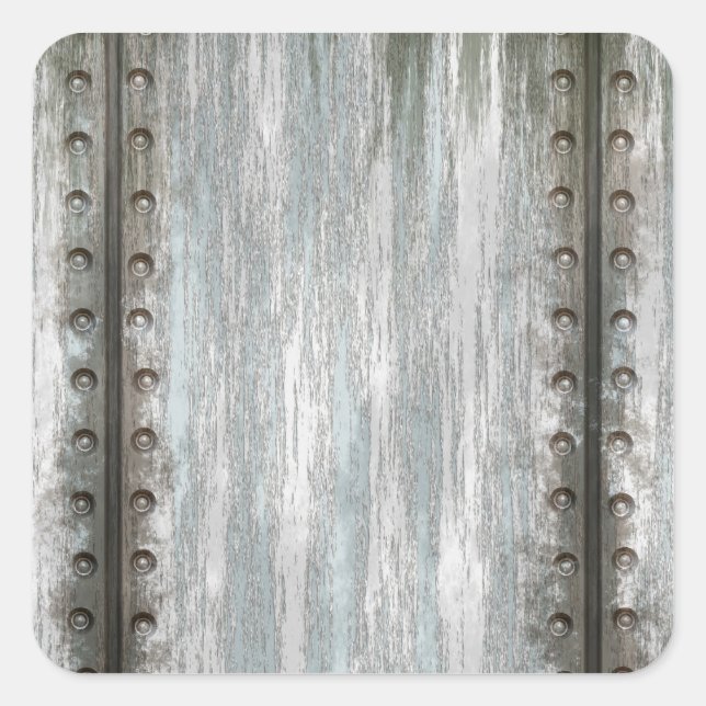 Adesivo Quadrado Triturado de metal girado vestido texturizado (Frente)