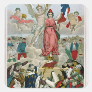 Adesivo Quadrado Triumph da república, 1875