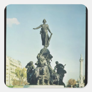 Adesivo Quadrado Triumph da república, 1879-99
