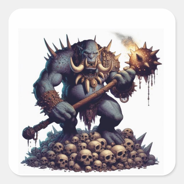 Adesivo Quadrado Troll (Frente)