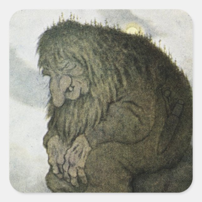 Adesivo Quadrado TROLL em repouso (Frente)