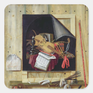 Adesivo Quadrado Trompe - l ' do oeil vida ainda, 1665