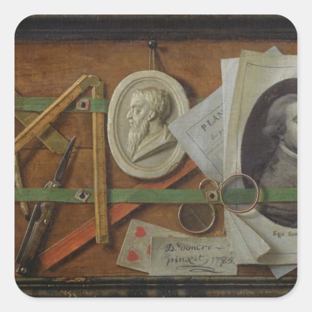 Adesivo Quadrado Trompe l'Oeil, 1785 (Frente)