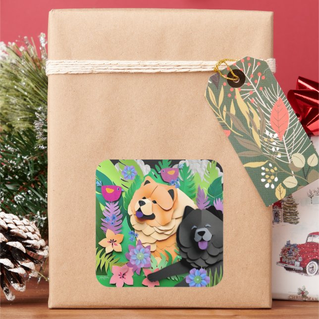 Adesivo Quadrado TROPIC TANGO Red Black Chow (Feriado)