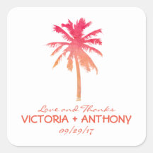 Tropical Sunset Palm Tree Beach Wedor