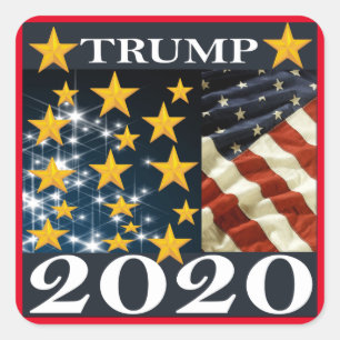 ADESIVO QUADRADO TRUMP 2020
