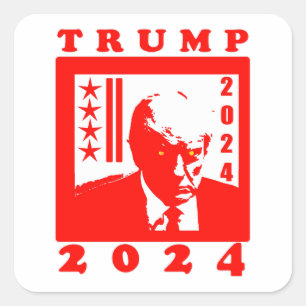 ADESIVO QUADRADO TRUMP 2024