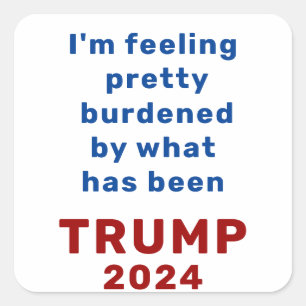 Adesivo Quadrado Trump 2024